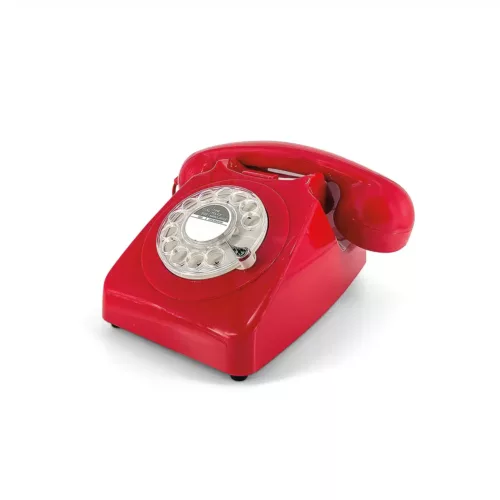 The Mod Red Rotary Phone Audio Guest Book