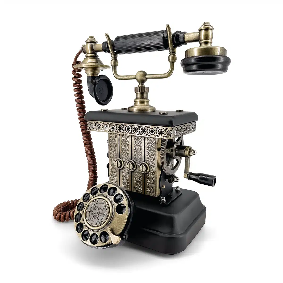 The Steampunk Brass Rotary Phone Audio Guest Book